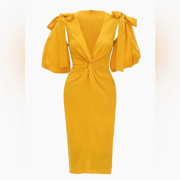 Andrea Iyamah Zuna dress in marigold size small - Picture 2 of 6